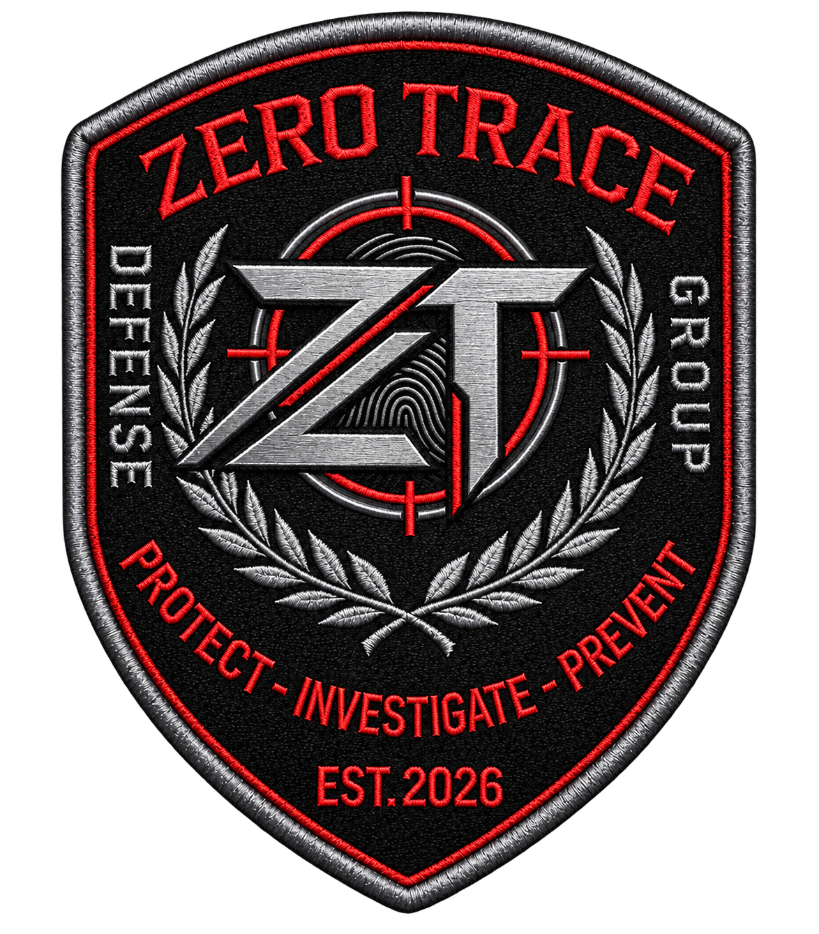 Zero Trace Defense Group official badge